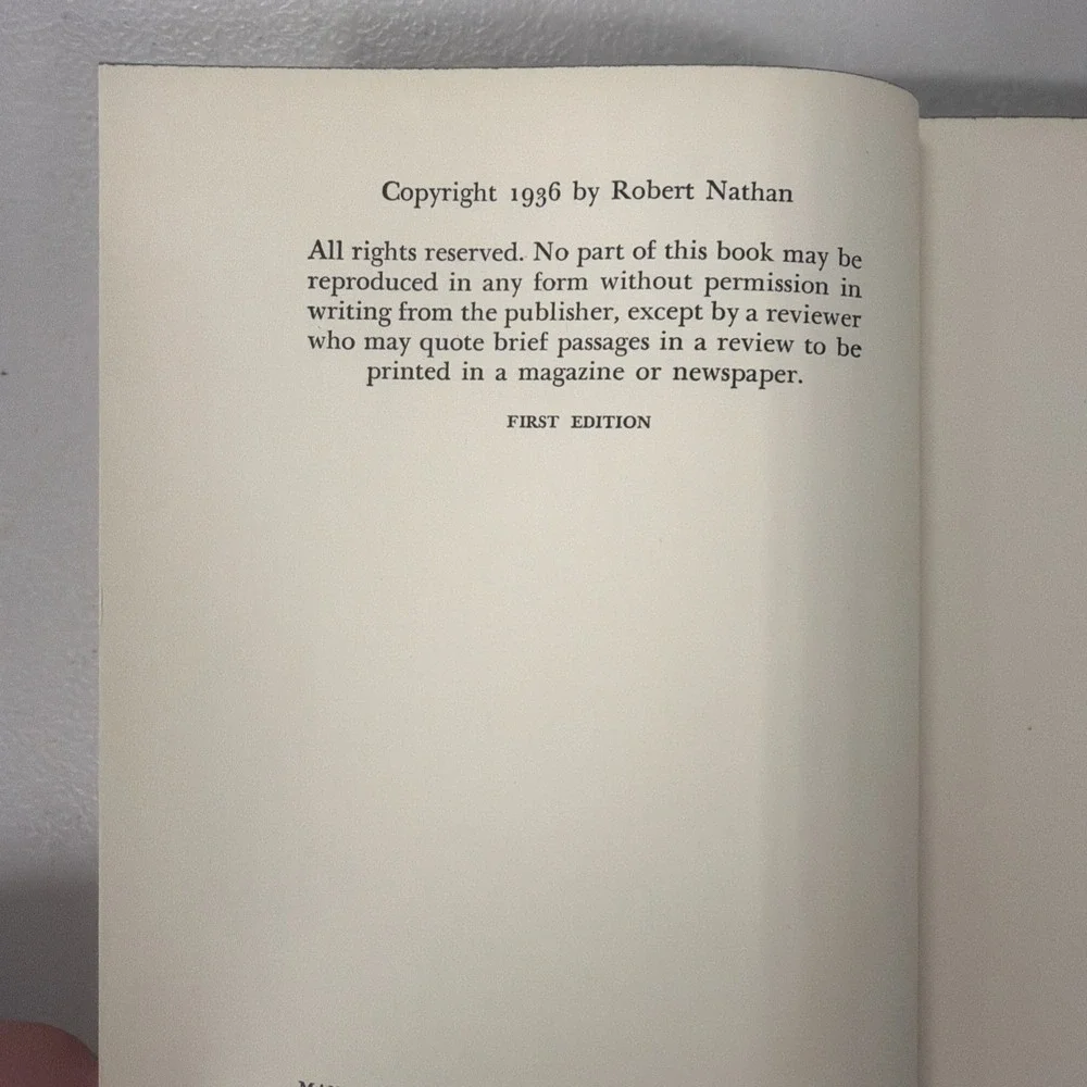 1936 copy of The Enchanted Voyage by Robert Nathan